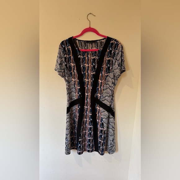 BCBG MaxAzria black/multi dress size Large - Picture 4 of 9